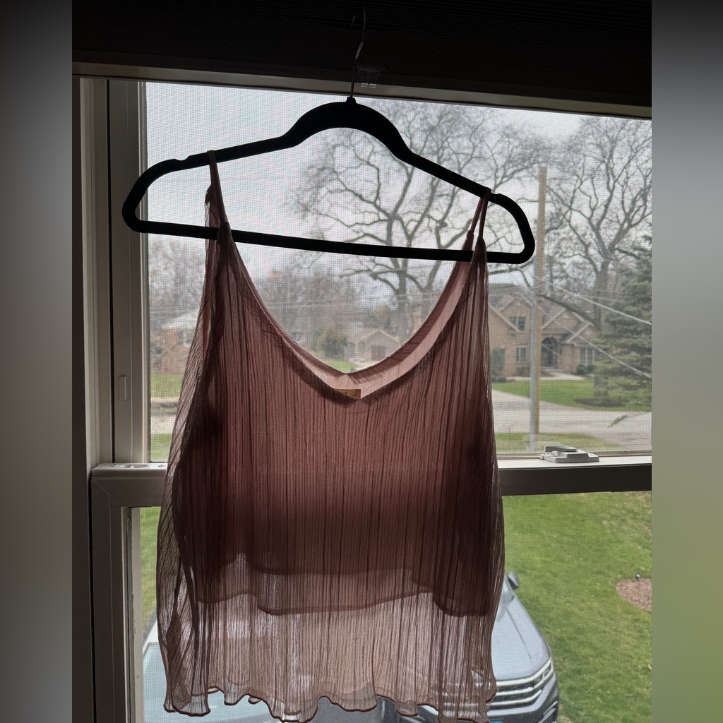 Blush Pink Shimmer Tank - Size M